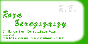 roza beregszaszy business card